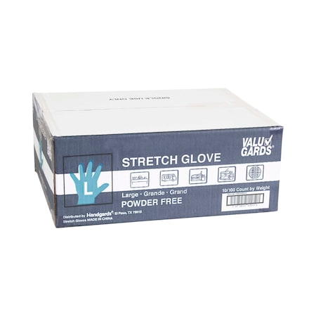 Valugards Valugards Stretch, Disposable Gloves, Stretch Poly, L, 1000 PK, Clear 303363293